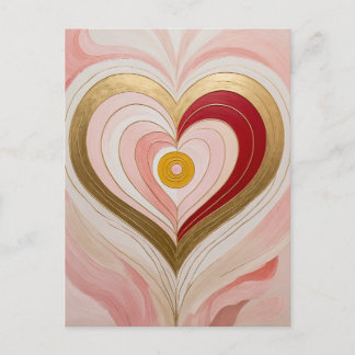 Concentric Heart Blossom Briefkaart