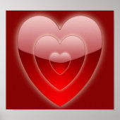 Concentric Hearts Canvas afdrukken Poster (Voorkant)