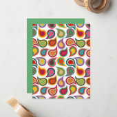 Concentric Paisleys Notitiekaartje (Voorkant / Achterkant in situ)