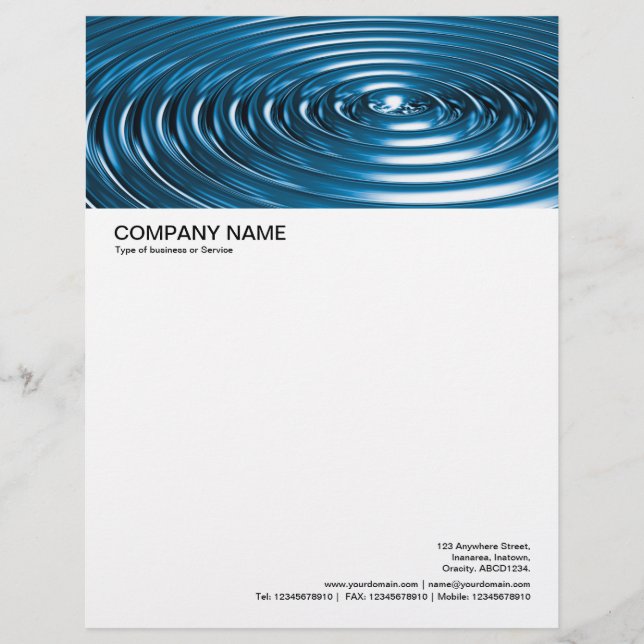 Concentric Rings - Blue Chrome Letterhead Briefhoofd (Voorkant)