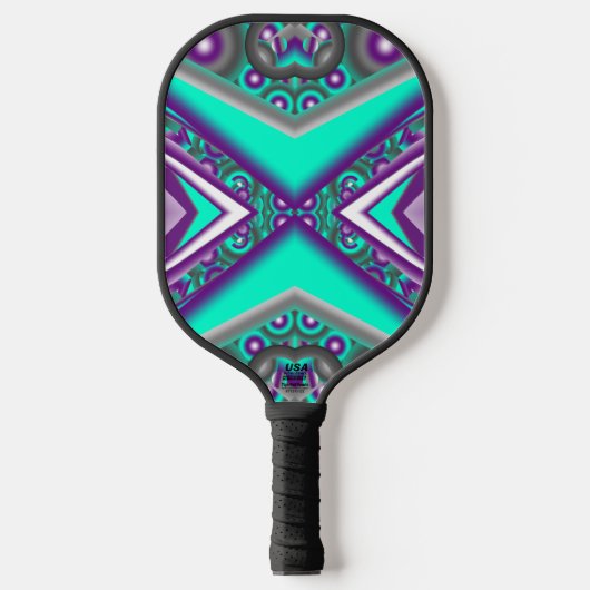 Concentrisch cirkelde naar het Abstracte punt Pickleball Paddle (Voorkant)