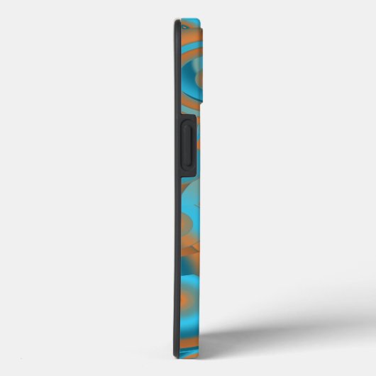 Concentrische cirkelgradiënt Oranje rustturquoise Case-Mate iPhone Case (Achterkant / Rechts)