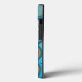 Concentrische cirkelgradiënt Oranje rustturquoise Case-Mate iPhone Case (Achterkant / Links)