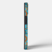 Concentrische cirkelgradiënt Oranje rustturquoise Case-Mate iPhone Case (Achterkant / Rechts)