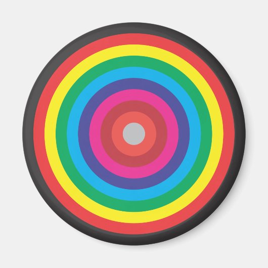 concentrische cirkels gekleurd doel magneet (Voorkant)