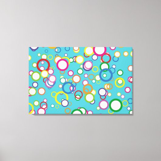 Concentrische cirkels met platte canvas afdrukken (Voorkant)