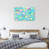 Concentrische cirkels met platte canvas afdrukken (Insitu (Slaapkamer))