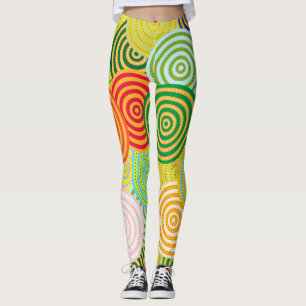 Concentrische cirkels Scarf Leggings