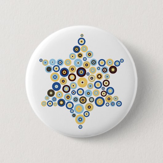 Concentrische cirkels Ster van David Button (Voorkant)