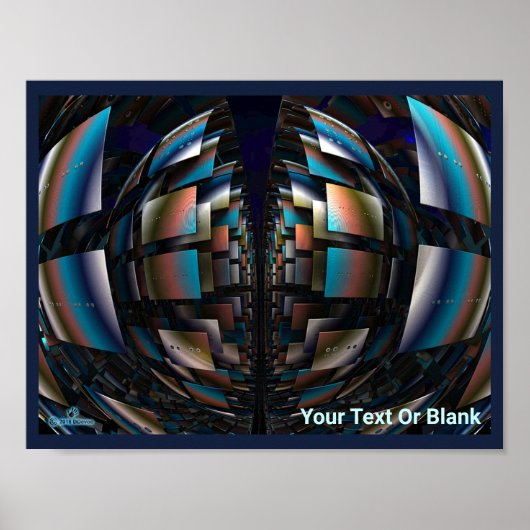 Concentrische halfronden poster (Voorkant)