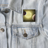 Concept 2 van kunstenaar vierkante button 5,1 cm (In situ)