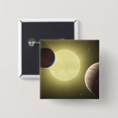 Concept 2 van kunstenaar vierkante button 5,1 cm (Voorkant /achterkant)