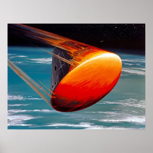  Concept Apollo 8 Command Module Re-Entry Poster (Voorkant)