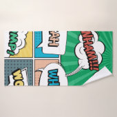 concept créatif Abstrait comic pop art style blan (Serviette de bain)