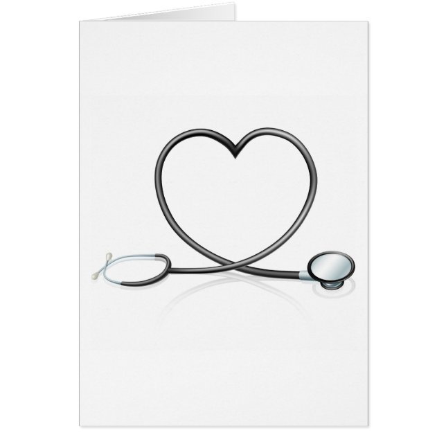 Concept de coeur de stéthoscope (Devant)