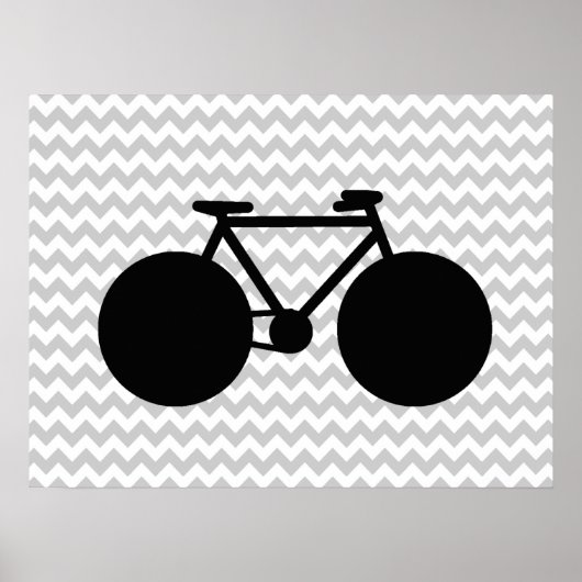 concept de décoration de vélo noir & chevron (Devant)