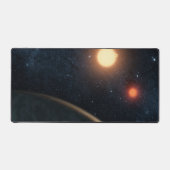 Concept de l'artiste illustrant Kepler-16b. (Recto)