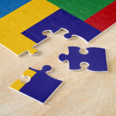 Concept de tête de puzzle coloré (Côté)