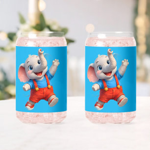 Concept de verre bleu joyeux