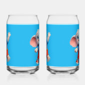Concept de verre bleu joyeux (Gauche)