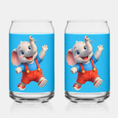 Concept de verre bleu joyeux (Verso)