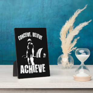 Concept, geloof, realiseer - Motivatie resultaat Fotoplaat
