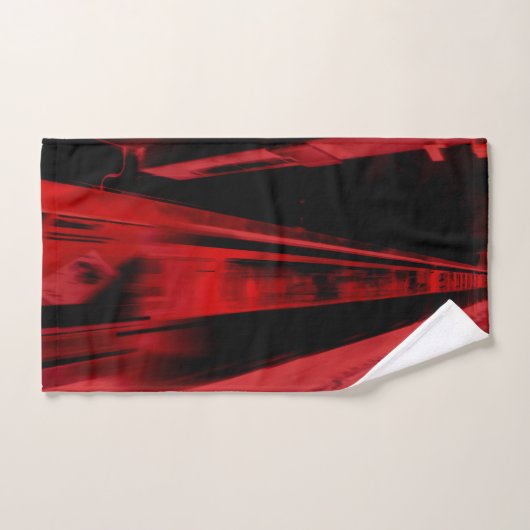 Concept moderne et frais de mouvement en rouge et (Serviette à main)