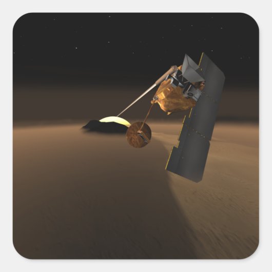 Concept voor Mars-bioscoop voor vulkanische emissi Vierkante Sticker (Voorkant)