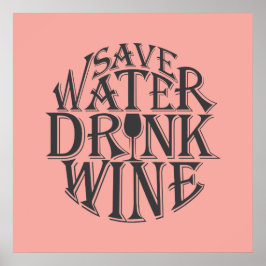 Concept voor water en drink opslaan poster