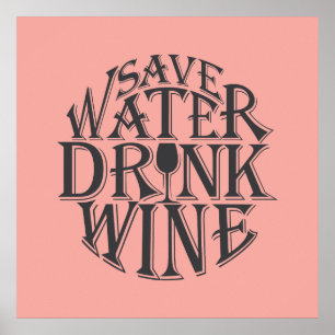 Concept voor water en drink opslaan poster