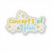 Concepten van een plan sticker (Voorkant)