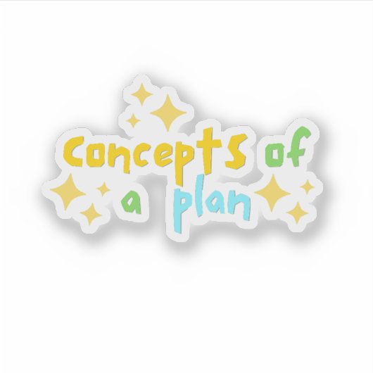 Concepten van een plan sticker (Voorkant)