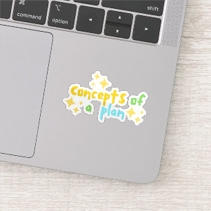 Concepten van een plan sticker