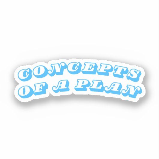 Concepten van een plan sticker (Voorkant)