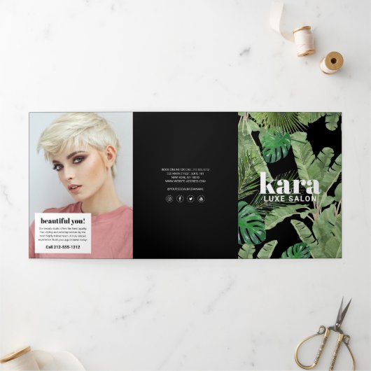 Concepteur de Brochures Noires de Salon Moderne Tr (Extérieur)