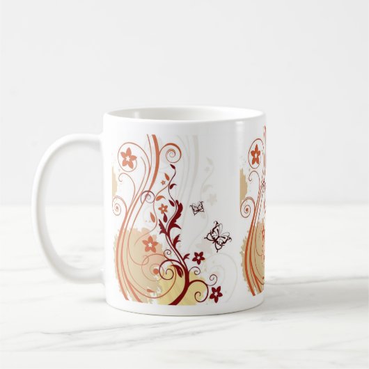 CONCEPTEUR DE CAFÉ FLORAL MUG (Gauche)