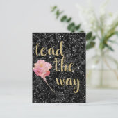 Concepteur de carte postale Rose argentée Black Le (Debout devant)