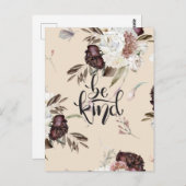 Concepteur de cartes postales florales JOY/ soyez (Devant / Derrière)