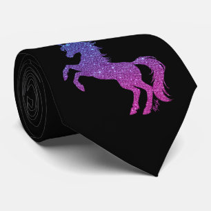 Concepteur décrit : Cravate noire d'art de licorne