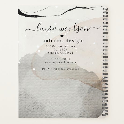 Concepteur d'intérieur de formes d'aquarelle Abstr (Dos)