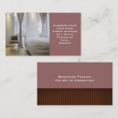 Concepteur d'intérieur ou Carte de visite interméd (Devant / Derrière)