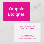 Concepteur Graphique Carte de Visite (Devant / Derrière)