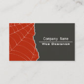 Concepteur Web Élégant Carte de Visite Grise et Ro (Devant)