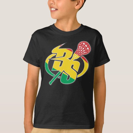 Conception 3 du T-shirt de l'enfant de lacrosse de (Devant)