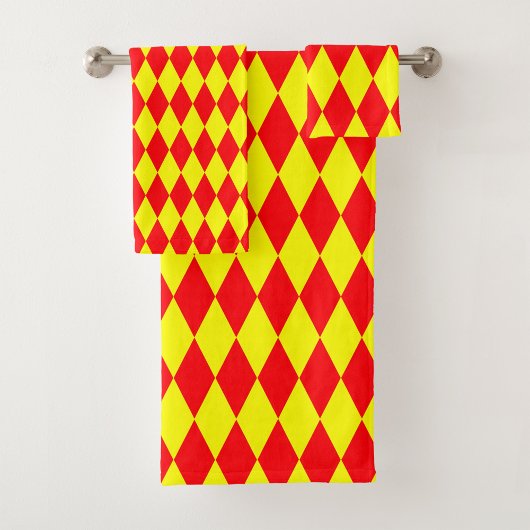 Conception à carreaux Harlequin rouge jaune