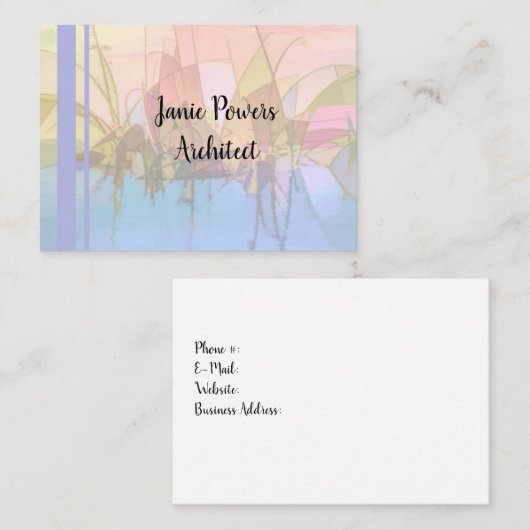 Conception abstraite carte de visite (Devant / Derrière)