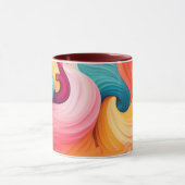 Conception abstraite colorée Café Mug (Centre)