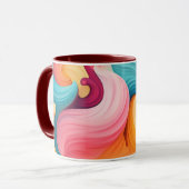 Conception abstraite colorée Café Mug (Devant gauche)