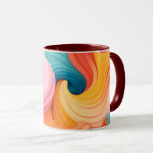 Conception abstraite colorée Café Mug (Devant droit)