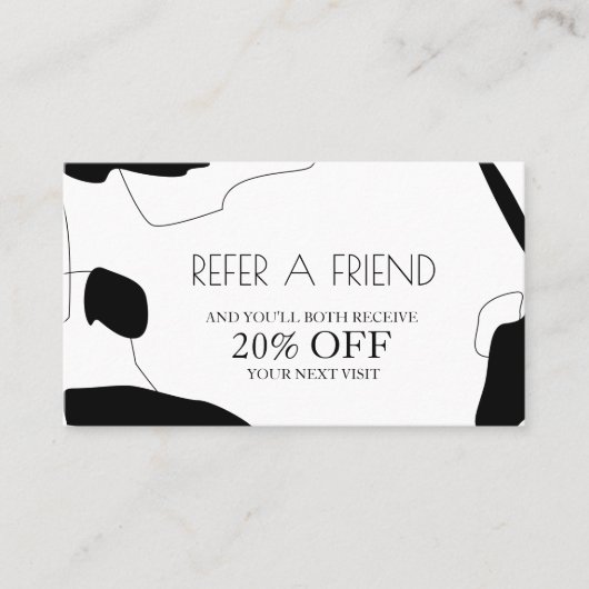 Conception Abstraite de carte de référence en noir (Devant)